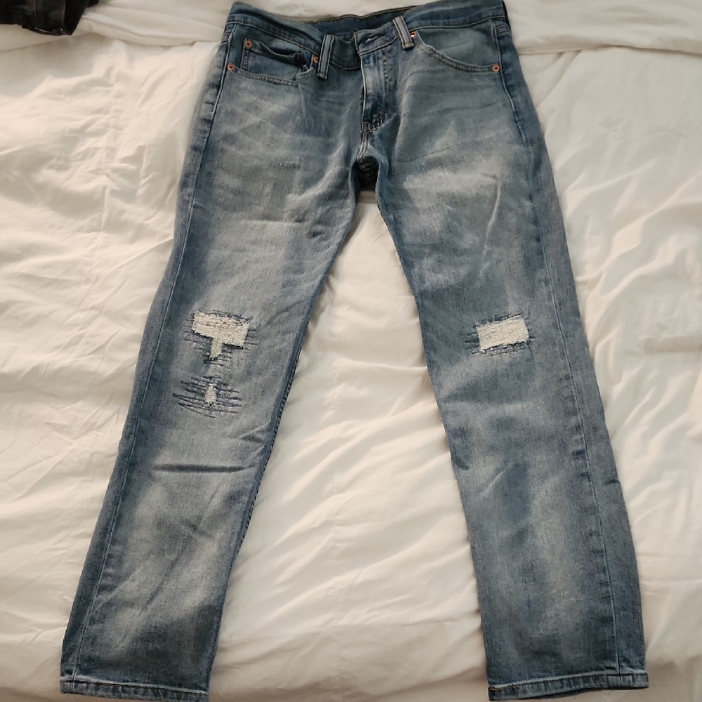 Levi's Distressed Blue Jeans
